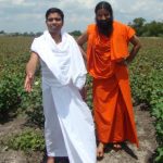 Acharya Balkrishanji and Swami Ramdevji at the Houston Center Land